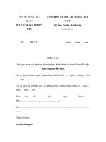 MẪU BIÊN BẢN Bàn giao tang vật, phương tiện vi phạm hành chính về tần số vô tuyến điện sang cơ quan chức năng doc