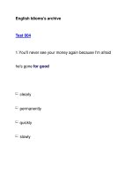English Idioms''''s archiveTest 004 docx