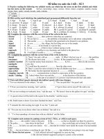 Đề kiểm tra anh văn 1 tiết – Số 3 docx