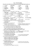 Ôn thi tốt nghiệp - Test 2 doc