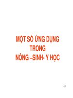LÝ SINH ĐẠI CƯƠNG - MỘT SỐ ỨNG DỤNG TRONG NÔNG - SINH - Y HỌC ppsx