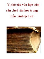 Vị thế của văn học trên sân chơi văn hóa trong tiến trình lịch sử .Trên sân pot