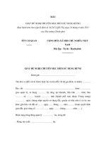 MẪU GIẤY ĐỀ NGHỊ CHUYỂN MỤC ĐÍCH SỬ DỤNG RỪNG pptx