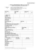 MẪU BÁO CÁO TÌNH HÌNH PHÁT TRIỂN CỦA CON NUÔI pps