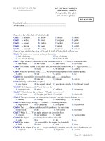 ĐỀ THI TRẮC NGHIỆM MÔN TIẾNG ANH 12 - Mã đề thi 136 pps