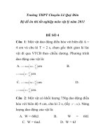 Bộ đề ôn thi tốt nghiệp Trường THPT Chuyên Lê Quý Đôn - MÔN VẬT LÝ ĐỀ SỐ 4 ppsx