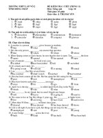 ĐỀ KIỂM TRA 1 TIẾT Môn: Tiếng anh - TRƯỜNG THPT LẤP VÒ 2 TỈNH ĐỒNG THÁP doc