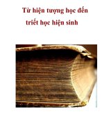 Từ hiện tượng học đến triết học hiện sinh _3 ppsx