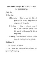 Giáo án khao học lớp 5 - ÔN TẬP; VẬT CHẤT VÀ NĂNG LƯỢNG. potx