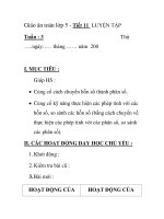 Giáo án toán lớp 5 - Tiết 11 LUYỆN TẬP docx