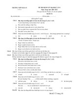 ĐỀ THI KHẢO SÁT ĐẠI HỌC LẦN I - Mã đề 172 pps