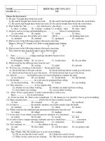 KIỂM TRA ANH VĂN LẦN 1 - Mã đề 125 potx