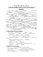 ĐỀ THI THỬ ANH VĂN - TEST 11 pps