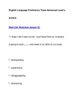 English Language Proficiency Tests-Advanced Level''''sarchiveReal Life: Business Jargon (3) potx