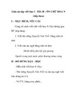 Giáo án tập viết lớp 3 - Tiết 20 : ÔN CHỮ HOA N (tiếp theo) ppsx