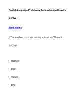 English Language Proficiency Tests-Advanced Level''''sarchiveSand Idioms pdf