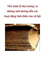 Nền kinh tế thị trường và những ảnh hưởng đến các hoạt động tinh thần của xã hội pdf