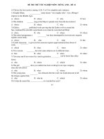 ĐỀ THI THỬ TỐT NGHIỆP MÔN: TIẾNG ANH – ĐỀ 12 doc