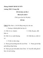 trường THCS Trung Mỹ Phòng GD&ĐT BìNH XUYÊN Đề thi khảo sát lần 1 Đội tuyển sinh 8 pptx