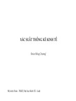 Bài giảng Xác suất thống kê kinh tế  Đoàn Hồng Chương