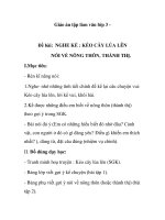 Giáo án tập làm văn lớp 3 - Đề bài: NGHE KỂ : KÉO CÂY LÚA LÊN NÓI VỀ NÔNG THÔN, THÀNH THỊ ppt