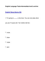 English Language Tests-Intermediate level''''s archiveEnglish Slang Idioms (59) ppsx