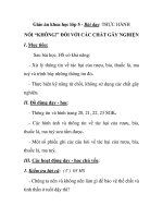 Giáo án khoa học lớp 5 - Bài dạy: THỰC HÀNH NÓI “KHÔNG!” ĐỐI VỚI CÁC CHẤT GÂY NGHIỆN potx