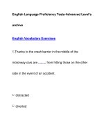 English Language Proficiency Tests-Advanced Level''''sarchiveEnglish Vocabulary Exercises doc