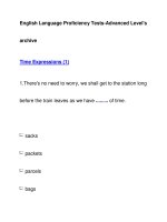 English Language Proficiency Tests-Advanced Level''''sarchiveTime Expressions (1) potx