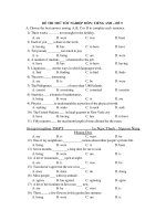 ĐỀ THI THỬ TỐT NGHIỆP MÔN: TIẾNG ANH – ĐỀ 9 ppsx