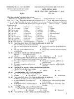 BÀI KIỂM TRA CHẤT LƯỢNG HỌC KỲ I LỚP 10 MÔN: TIẾNG ANH Mã đề: 0203 doc
