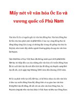 Mấy nét về văn hóa Óc Eo và vương quốc cổ Phù Nam pptx