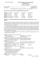 Kỳ Thi thử Đại học đợt 1 Năm học 2011 - Mã đề thi 313 potx