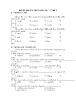 ĐỀ ÔN THI TN THPT NĂM 2011 - TEST 5 pot