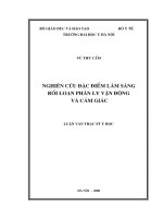 Nghiên cứu đặc điểm lâm sàng rối loạn phân ly vận động và cảm giác