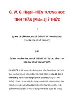 G. W. G. Hegel - HIỆN TƯỢNG HỌC TINH THẦN [Phần 1]:Ý THỨC_1 pptx