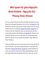 Mối quan hệ giữa Nguyễn Bỉnh Khiêm - Nguyễn Dữ Phùng Khắc Khoan_7 pps