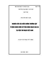 Nghiên cứu các biến chứng thường gặp ở bệnh nhân được bít ống động mạch qua da tại viện tim mạch việt nam