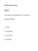 English Idioms''''s archiveTest 017 pdf