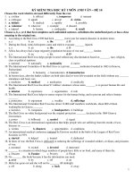 KỲ KIỂM TRA HỌC KỲ I MÔN ANH VĂN – ĐỀ 14 pot