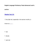 English Language Proficiency Tests-Advanced Level''''sarchiveWeather Test (10) docx