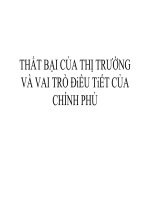 thất bại của thị trường và vai trò điều tiết của chính phủ