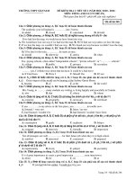 ĐỀ KIỂM TRA 1 TIẾT SỐ 2 (NĂM HỌC 2010 - 2011) MÔN: TIẾNG ANH 12 (CT CHUẨN) ppt