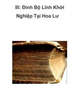 III: Đinh Bộ Lĩnh Khởi Nghiệp Tại Hoa Lư ppt