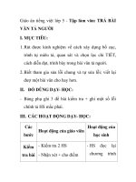 Giáo án tiếng việt lớp 5 - Tập làm văn: TRẢ BÀI VĂN TẢ NGƯỜI pps