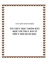 skkn tổ chức học nhóm kết hợp với truy bài 15 phút mỗi buổi học