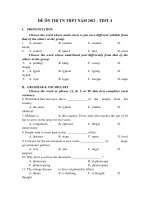 ĐỀ ÔN THI TN THPT NĂM 2011 - TEST 4 ppt