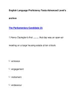 English Language Proficiency Tests-Advanced Level''''sarchive 3 ppsx