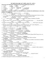 KỲ KIỂM TRA HỌC KỲ I MÔN ANH VĂN – ĐỀ 13 ppsx