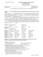 Kỳ Thi thử Đại học đợt 1 Năm học 2011 - Mã đề thi 207 ppsx